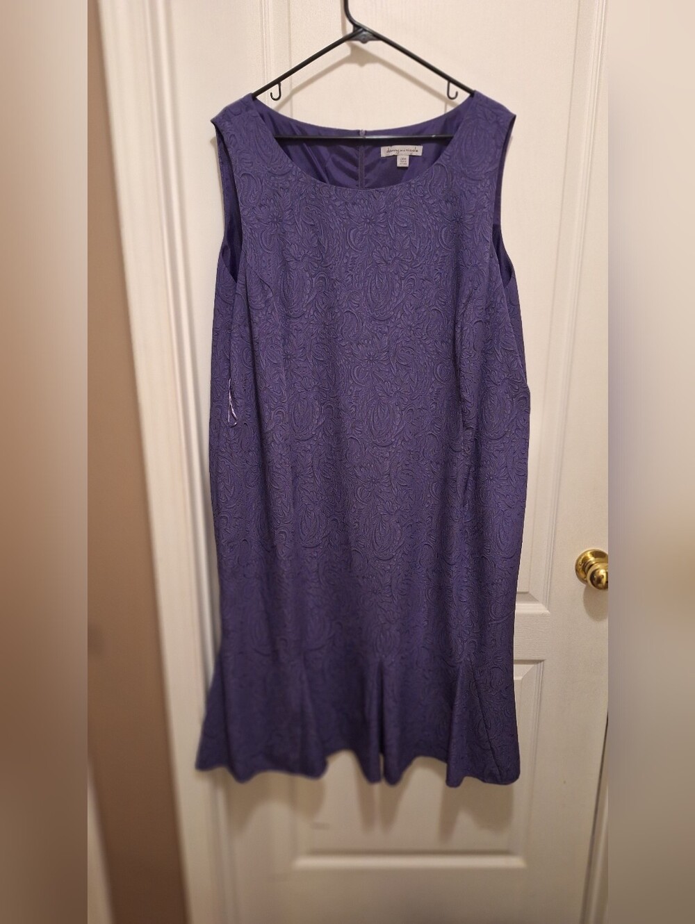Danny & Nicole Purple Midi Dress with Matching Jacket Set - Picture 3 of 15
